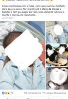 Mãe de bebê que levou paulada defende o marido nas redes sociais