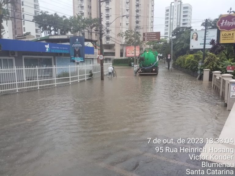 nível do rio em blumenau