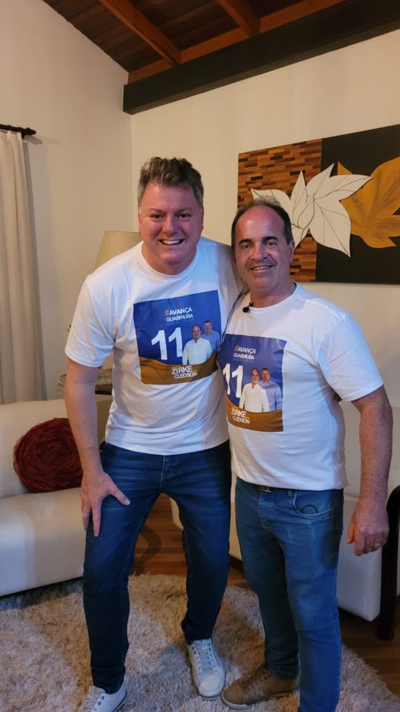 Zirke e Cledson são reeleitos prefeito e vice de Guabiruba