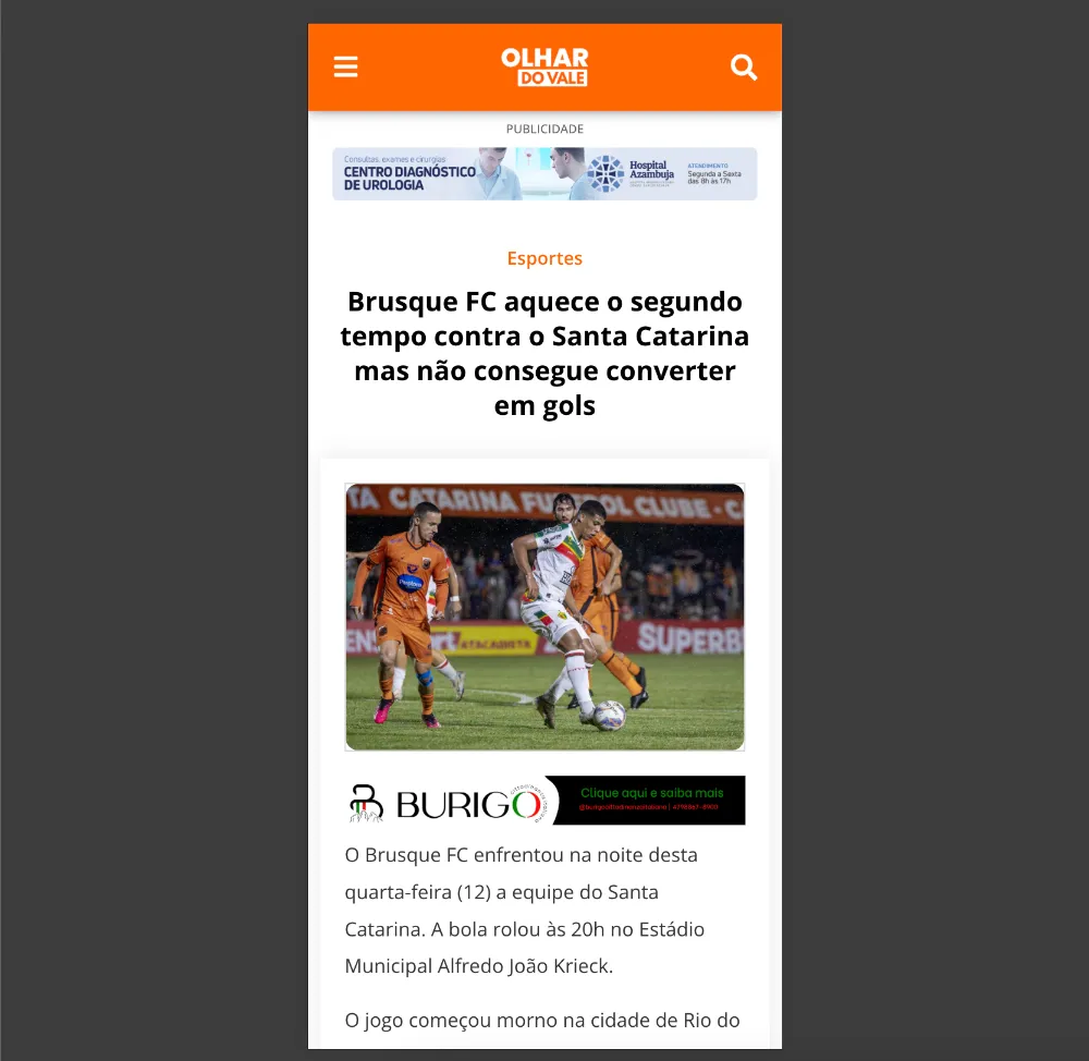 novo layout mobile