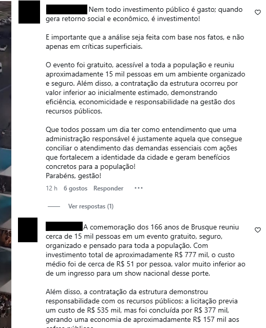 Brusque mil grau denuncia "ação coordenada" de comissionados da prefeitura de Brusque para atacar a página